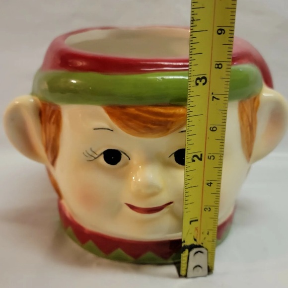 2021 Mr. Christmas Mug Vintage-Style Nostagic Elf Ceramic Holiday Figure - Picture 7 of 8